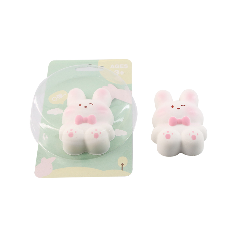 Bow-tied little rabbit book sticker