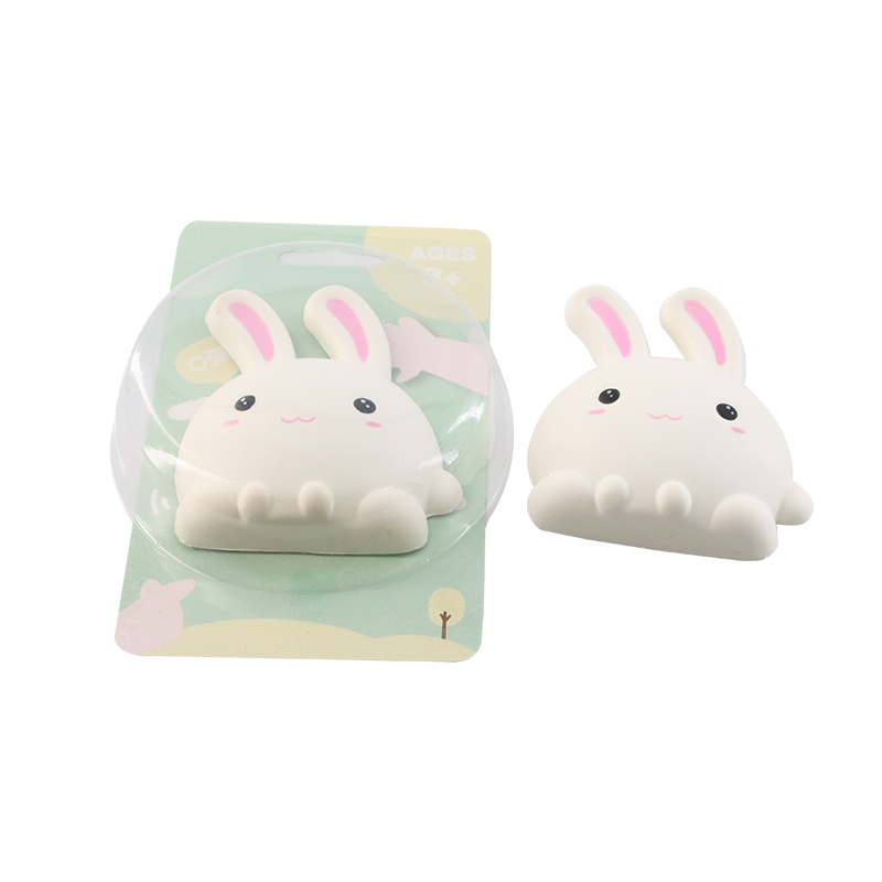 Emoji rabbit head book sticker