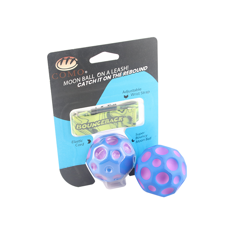 Wrist elastic ball - blue and red hole ball