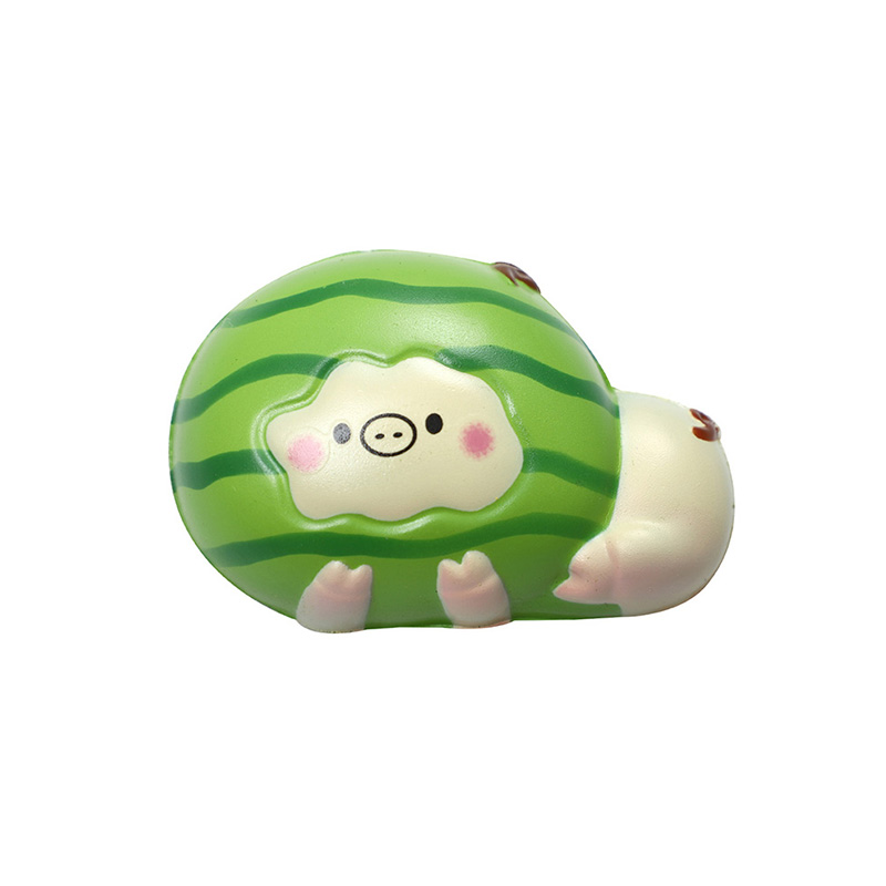 A book sticker featuring a watermelon pig